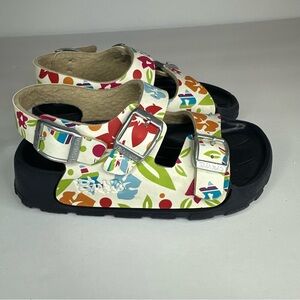 Birki's by Birkenstock Aruba Floral Print Sandals Size 27 (US 9-9.5) Toddler